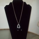 Heart Necklace With Pendant And Earring Set