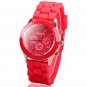 Geneva Candy Color Quartz Women Watch (Red)