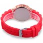Geneva Candy Color Quartz Women Watch (Red)