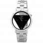 Quartz Watch with Triangle Design Analog Indicate and Steel Strap Watchband