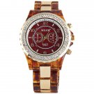 Miler Quartz Round Dial Diamond Ceramic + Steel Watchband