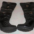 Baby Phat Black And Silver Boots Women's Size 10 Knee High Kimora Lee Simmons