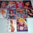 1986 Lot of 10 Playboy Magazines ~ Complete with Centerfolds!!!!
