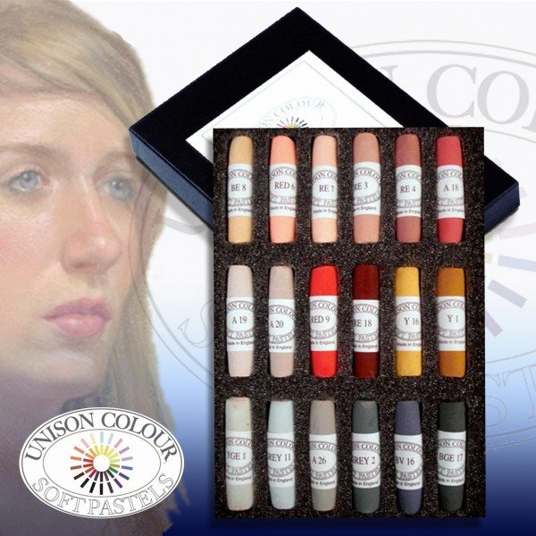 Unison Pastels - Soft Pastel Set of 18 Portrait Colours