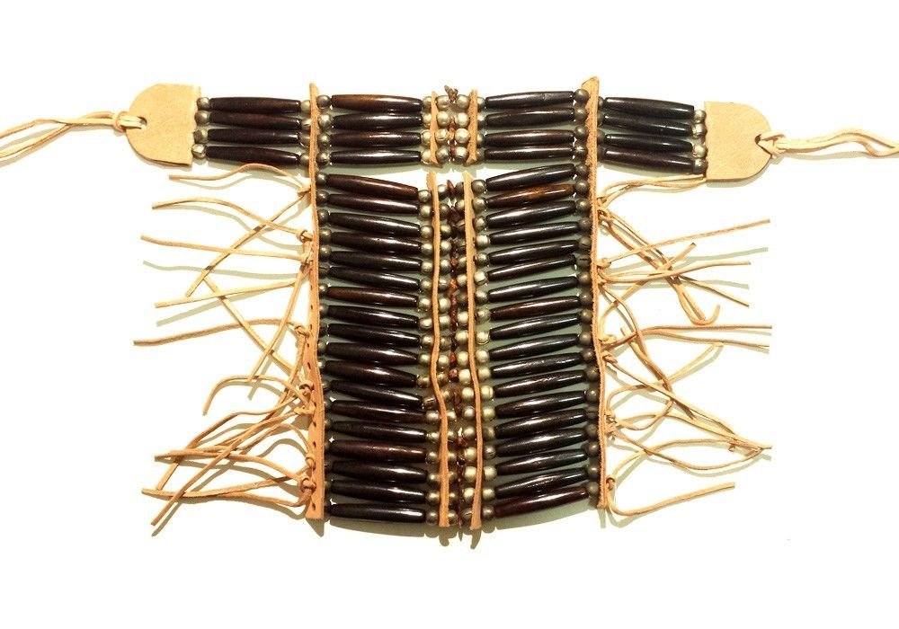 Traditional Handmade Native American Buffalo Bone Hairpipe Breastplate