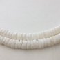 White Clam Shell Heishi Beads (4 - 5mm / 24 Inches Strand)