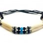 Handmade Native American 2 Line Buffalo Bone Hairpipe Choker Necklace