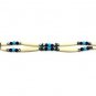 Handmade Native American 2 Line Buffalo Bone Hairpipe Choker Necklace