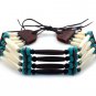 Handmade Native American 4 Row Buffalo Bone Hairpipe Tribal Choker Necklace