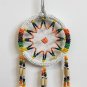 Small Handmade Native American Beaded Dream Catcher (3" Diameter)