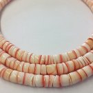 Red Luhuanus Shell Heishi Beads (4 - 5mm / 24 Inches Strand)