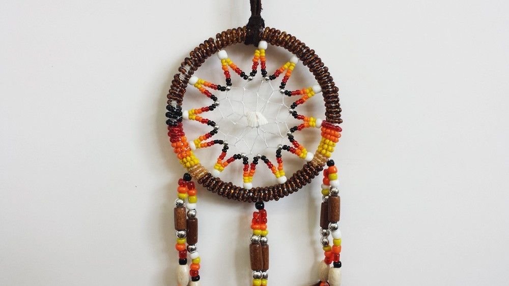 Handmade Native American Beaded Dream Catcher (3" Diameter)