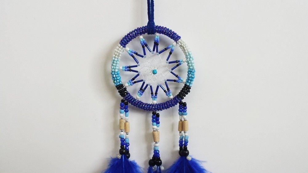 Native American Handmade Beaded Dream Catcher (3" Diameter)