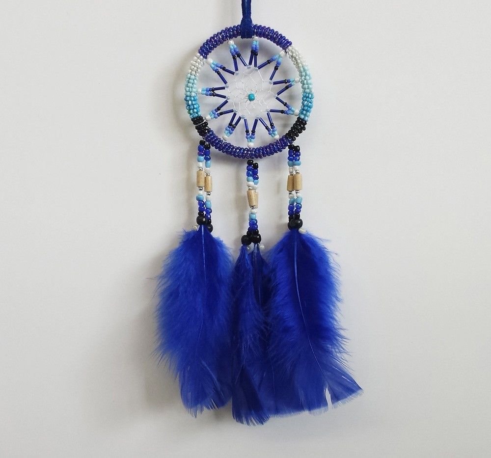 Native American Handmade Beaded Dream Catcher (3" Diameter)