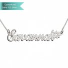Sterling Silver Alegro with Flower Name Necklace Customizable Personalized Jewely
