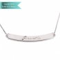 Sterling Silver Curved Bar Necklace with Name Customizable Personalized Jewelry