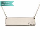 Sterling Silver Curved Bar Necklace with Name Customizable Personalized Jewelry