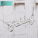 Sterling Silver Italic Name Necklace Customizable Personalized Fine Jewelry