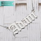 Sterling Silver English Style Name Necklace Customizable Personalized Fine Jewelry