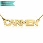 14K Gold Block Letters Name Necklace Customizable Personalized Fine Jewelry