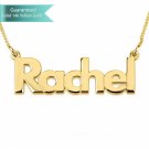 Double Thick 14K Gold Bold Print Name Necklace Customizable Personalized Fine Jewelry