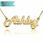 Double Thick 14K Gold Italic Name Necklace Customizable Personalized Fine Jewelry