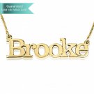 14K Gold Elephant Name Necklace Customizable Personalized Fine Jewelry