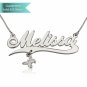 Alegro with Line and a Butterfly Charm Name Necklace Customizable Personalized Fine Jewelry