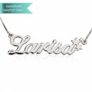 Sterling Silver Allegro with Stars Name Necklace Customizable Personalized Fine Jewelry
