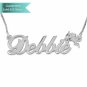 Sterling Silver Hand Name Necklace with Cupid Customizable Personalized Fine Jewelry