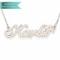 Sterling Silver Delicate Name Necklace with Hearts Customizable Personalized Fine Jewelry
