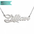 Sterling Silver Allegro with Line Name Necklace Customizable Personalized Fine Jewelry