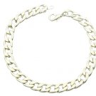 Silver Color Link Metal Chain  Bracelet Fashion Jewelry 1/4" Links