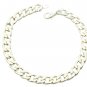 Silver Color Link Metal Chain  Bracelet Fashion Jewelry 1/4" Links