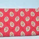 Vera Bradley Red Leaf Makeup Cosmetic Plastic lined Case Zip Top