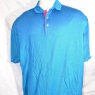 Bugatchi Uomo Shirt Men's Polo Golf Casual Egyptian Cotton Blue Size XXL 2XL