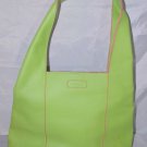 Baekgaard Tote Apple Green Coral Interior Pebbled Hobo Shoulder Bag