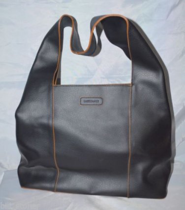 Baekgaard Black Pebbled Hobo Shoulder Bag
