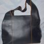 Baekgaard Black Pebbled Hobo Shoulder Bag