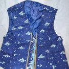Vera Bradley Rare Retired Blue Holiday Ladies Vest XS