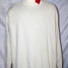 IZOD Long Sleeve Lattice Ivory Cotton Men's Sweater Luxury Sport 4X LT Big Tall