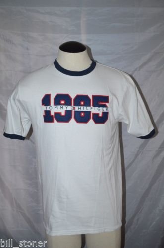 Tommy Hilfiger 1985 Sewn Patch Logo Mens T-Shirt  Size XL Cotton