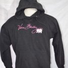 Vera Bradley Black Hoodie Sweatshirt Pink Elephants Size Medium LIFE Apparel