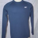 Mens Reebok Play Dry Long Sleeved Shirt Large Dark Blue