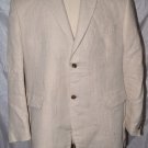 Calvin Klein Single Vented Pinstripe Linen Blazer Sports Jacket Suit Coat 42 S