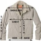 CALVIN KLEIN CK Blue Jeans Denim BEIGE CORDUROY CUFFS Jacket Coat Size Medium