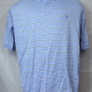 RALPH LAUREN Polo Golf Shirt XL Blue White Stripe XL 100% Pima Cotton