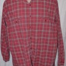 Shirt Haband Red Plaid Men XL X Large Button Pockets