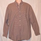 EDDIE BAUER Men's Long Sleeve Shirt size XL XLarge maroon Plaid
