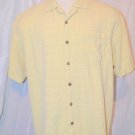 TOMMY BAHAMA 100% SILK YELLOW MENS SIZE XL XTRA-LARGE SHIRT BUTTON FRONT